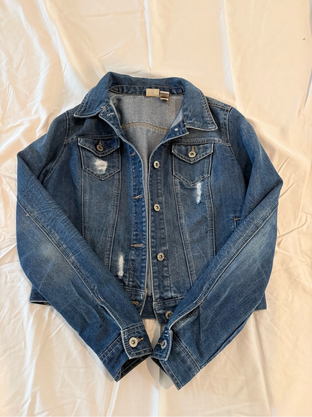 Mudd Blue Distressed Denim Jacket